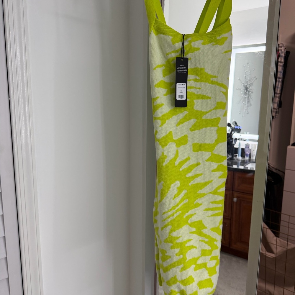 Vibrant Yellow Patterned Dress